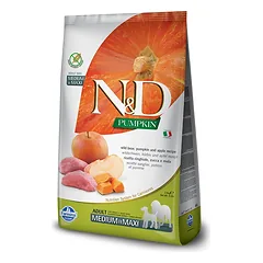 Farmina N&D Pumpkin Grain Free šunų veislės šunims BOAR AND APPLE ADULT MEDIUM & MAXI 12kg 