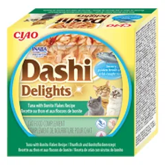 Ciao Dashi Delights tunas su džiovinta žuvimi sultinyje katėms, 70 g — 2 nuotrauka