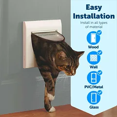 PetSafe Staywell Classic Cat Flap - kačių durelės, reguliuojami nustatymai, Białe / 4 — 2 nuotrauka