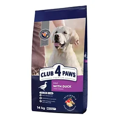 CLUB 4 PAWS PREMIUM Adult Large breed Duck – sausas maistas didelių veislių šunims su antiena, 14kg