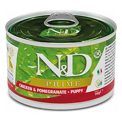 Farmina N&D Dog Prime Mini Puppy su vištiena ir granatais, drėgnas maistas šunims 140 g — 3 nuotrauka