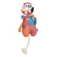 Garden Fun žaislas meškiukas su pypsiuku ir pavadėliu šunims, 25 cm