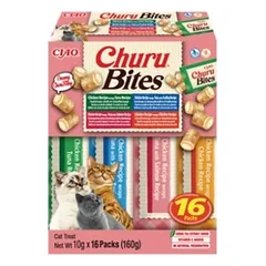 Inaba Cat Churu BITES Chicken Flavor Assortment, 16 x 10 g (160 g)  