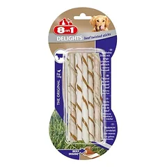 8In1 skanėstas Delights Beef Twisted Sticks 10 vnt