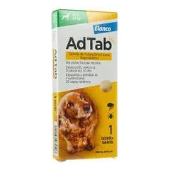 Elanco AdTab kramtomosios tabletės nuo erkių ir blusų 11-22 kg svorio šunims, 450 mg, N1