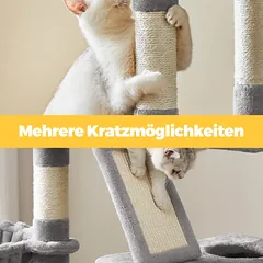 Kačių draskyklė 206 cm su hamaku ir guoliais — 5 nuotrauka