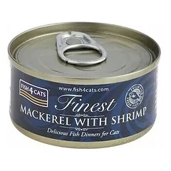 Fish4Cats Finest Mackerel with Shrimp 70 g