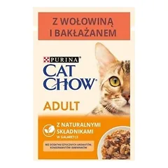 PURINA Cat Chow Adult jautiena su baklažanais 85g paketėlis