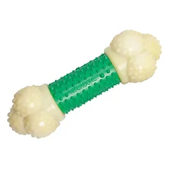 Nylabone Extreme Double Action Bacon - tekstūruotas kramtomasis žaislas šunims, pagardintas šonine ir mėtomis, XL — 2 nuotrauka