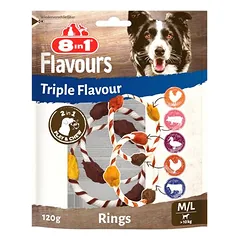 8in1 Triple Flavour žiedai, skanėstai šunims