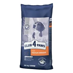CLUB 4 PAWS Premium sausas ėdalas suaugusiems vidutinių veislių šunims 20 kg