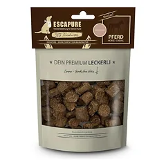 Escapure Premium Nockerl Horse - natūralūs skanėstai jautriems šunims, formos kaip koldūnai, arkliena