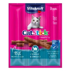 Vitakraft Cat Stick skanėstai su plekšnėmis ir Omega 3 katėms