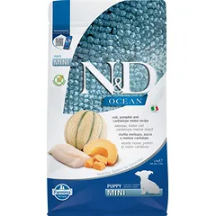 FARMINA N&D Ocean Dog Puppy Mini cod, pumpkin & cantaloupe melon 2.5 kg menkių, moliūgų ir kantalupių melionas šuniukams ir nėščioms kalėms