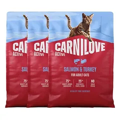 CARNILOVE Active Cat Salmon and Turkey Adult 3x2 kg lašiša ir kalakutas, visiems suaugusiems katėms