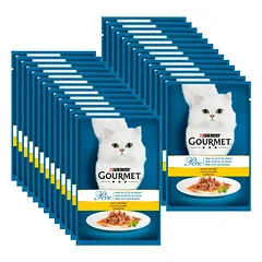 Purina Gourmet Perle kačių maistas mini filė padaže su vištiena 26x85 g