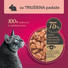 Pilnavertis konservuotas pašaras suaugusioms katėms su triušiena padaže MY LOVE 85g x 24 — 2 nuotrauka