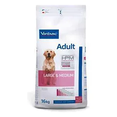 Virbac Veterinary HPM Adult Dog Large & Medium visavertis ėdalas didelių ir vidutinių veislių šunims, 16 kg