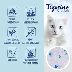 Tigerino Crystals Classic Sensitive kraikas katėms, be kvapiųjų medžiagų, Ekonominė pakuotė 3 x 5 l — 2 nuotrauka