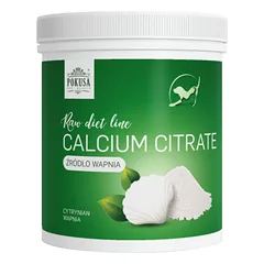 Pokusa RawDiet Calcium Citrate - kalcio citratas, palaiko šunų ir kačių kaulų sveikatą, dantis ir kraujotakos sistemą.