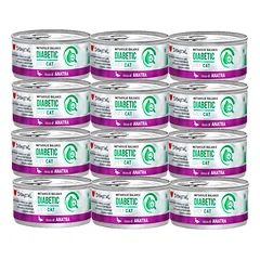 Disugual Veterinary drėgnas kačių maistas DIABETIC Duck (suaugusiems) 12x85g