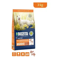 Bozita Original Adult Sensitive odai ir kailiui su lašiša ir ryžiais – be kviečių, sausas maistas šunims, > 10 kg — 3 nuotrauka
