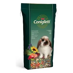 Maistas triušiams su vaisiais ir daržovėmis Premium Coniglietti 18 kg