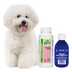 Baldecchi Absorbuojantys Milteliai 90g + Show Tech No More Tear Stains - rinkinys ašarų dėmių ir kailio spalvos pakitimų mažinimui