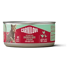 CARNILOVE Cat Can Paté Chicken, Duck and Pheasant 100 g su vištiena, antimi ir fazanu, kačių paštetas