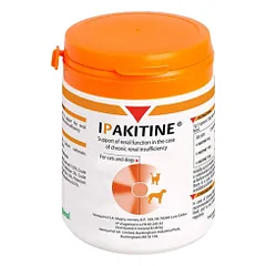Vetoquinol Ipakitine milteliai inkstų funkcijai palaikyti šunims ir katėms, 180 g
