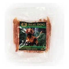 Real Dog Snacks Soft Chicken Strips 500 g parduotuvėje petbaze.lt