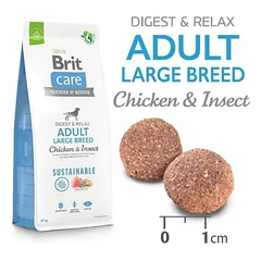 Brit Care Sustainable Adult Large Breed Chicken&Insect sausas maistas šunims su vištiena ir vabzdžiais, 12 kg — 2 nuotrauka