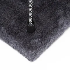 Kačių draskyklė su guoliu ir kopetėlėmis, grafito ir kreminė, 44 cm — 4 nuotrauka