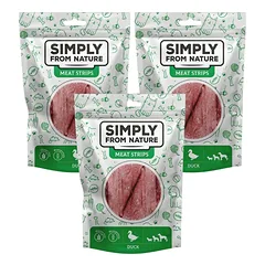 SIMPLY FROM NATURE Meat Strips Ančių mėsos juostelės šunims 3x80 g