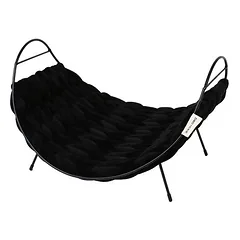 D&D Metallbett Baily Fleece schwarz