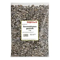 Supravit dryžuotos saulėgrąžos paukščiams, 1kg — 3 nuotrauka