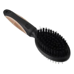 KAY Brush Double Sided With Nylon/Wire Tips Bristle šepetys šunims ir katėms, dvipusis — 3 nuotrauka