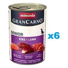 ANIMONDA GranCarno Senior  rinkinys su ėriena ir veršiena 6 x 400 g