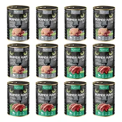 SUPER RAFI Cat Mix 12 x 400 g skonių šlapio maisto sterilizuotoms katėms