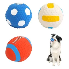 MCBOSON 3-teiliges Quietschball-Set für Hunde, interaktive Hundebälle