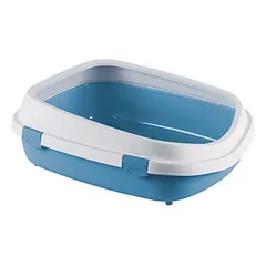 Stefanplast Kačių tualetas QUEEN (mėlynas/baltas), matmenys 55x71x24,5cm