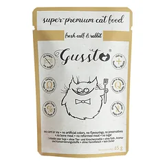 GUSSTO Cat Fresh Calf & Rabbit konservai katėms su veršiena ir triušiena, 85 g nuotrauka