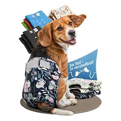 HUND IST KÖNIG itin sugeriančios sauskelnės kalėms (3 vnt.), 3 padėčių reguliavimas, S (29 - 40cm) — 5 nuotrauka