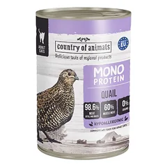 COUNTRY OF ANIMALS Cat Monoprotein Quail 400g stručiai, drėgnas maistas katėms