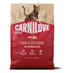 CARNILOVE ACTIVE Cat Lamb & Wild boar Sterilised sausas pašaras katėms 2 kg