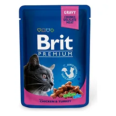 Brit Premium konservai katėms maiš. Chicken&Turkey 100g. nuotrauka
