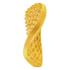 Šunų šepetys Medium Silicone Yellow — 2 nuotrauka