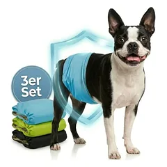 HUND IST KÖNIG plaunamos sauskelnės šunims patinams (3 vnt.), itin sugeriančios ir patogios, XXL (65 - 86cm) — 3 nuotrauka