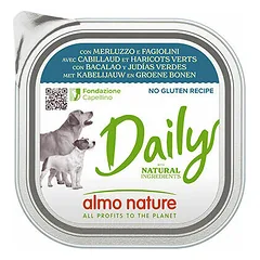 Almo Nature Daily Dog menca ar zaļajām pupiņām 300 g - konservi suņiem