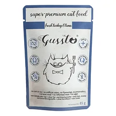 GUSSTO Cat Fresh Turkey&Tuna konservai katėms su kalakutiena ir tunu, 85 g nuotrauka